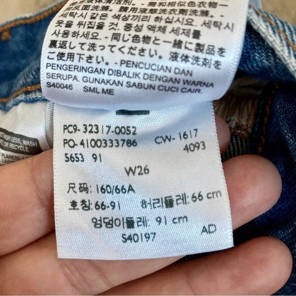 Levi’s 501 Button Fly Roll Cuff Jean Shorts Size 26 - Picture 6 of 10